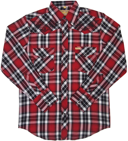 Mens Embroidery Plaid  131-1835